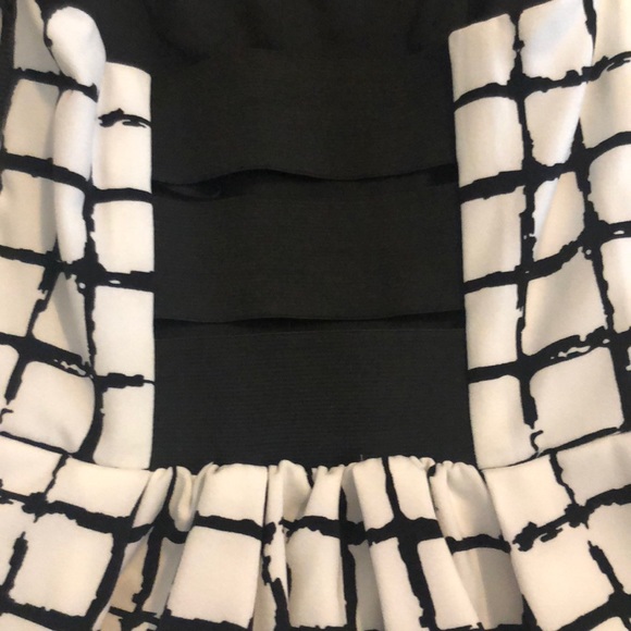 Rachel Roy black/white windowpane cocktail dress - Picture 5 of 6